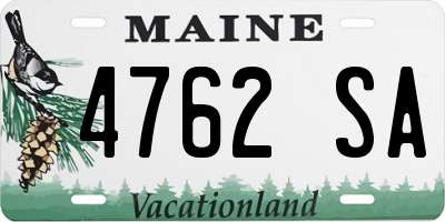 ME license plate 4762SA