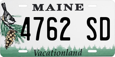 ME license plate 4762SD