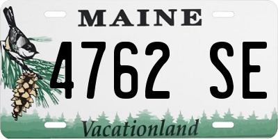 ME license plate 4762SE