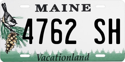 ME license plate 4762SH