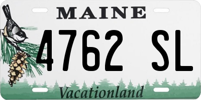 ME license plate 4762SL
