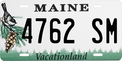 ME license plate 4762SM