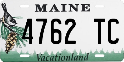 ME license plate 4762TC