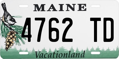 ME license plate 4762TD