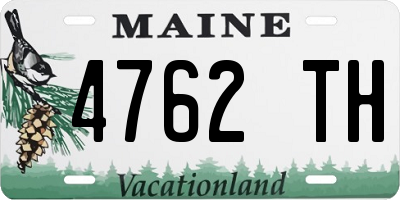 ME license plate 4762TH