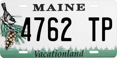 ME license plate 4762TP