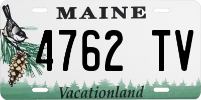 ME license plate 4762TV