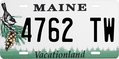 ME license plate 4762TW