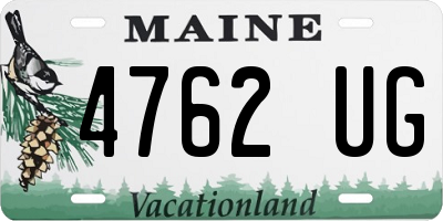ME license plate 4762UG