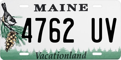 ME license plate 4762UV