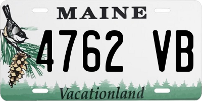 ME license plate 4762VB
