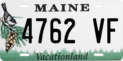 ME license plate 4762VF