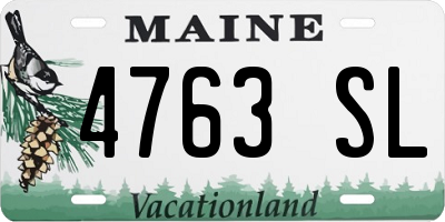 ME license plate 4763SL