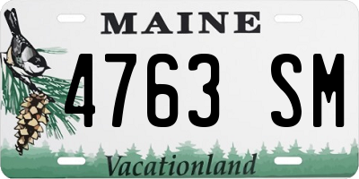 ME license plate 4763SM