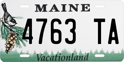 ME license plate 4763TA