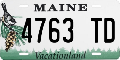 ME license plate 4763TD