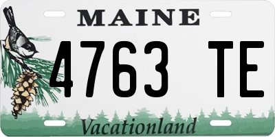 ME license plate 4763TE