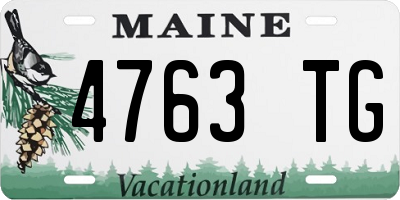 ME license plate 4763TG