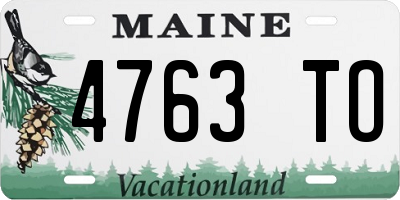 ME license plate 4763TO
