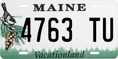 ME license plate 4763TU