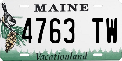 ME license plate 4763TW