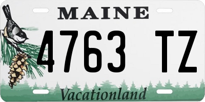 ME license plate 4763TZ