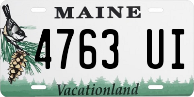 ME license plate 4763UI