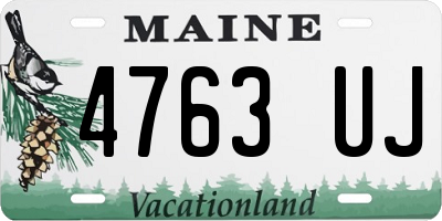 ME license plate 4763UJ