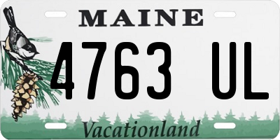 ME license plate 4763UL