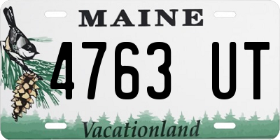 ME license plate 4763UT
