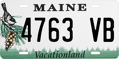 ME license plate 4763VB