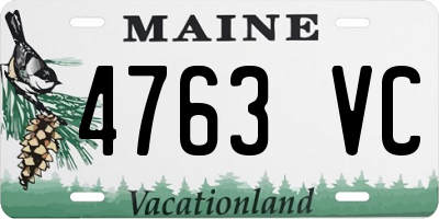 ME license plate 4763VC