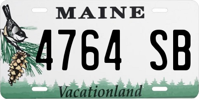 ME license plate 4764SB