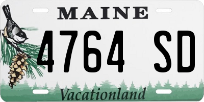 ME license plate 4764SD