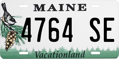 ME license plate 4764SE