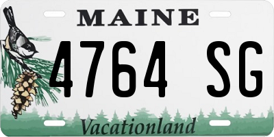 ME license plate 4764SG