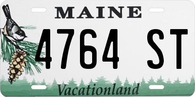 ME license plate 4764ST
