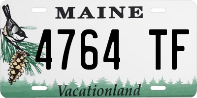 ME license plate 4764TF