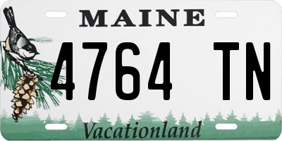 ME license plate 4764TN