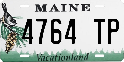 ME license plate 4764TP