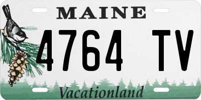 ME license plate 4764TV
