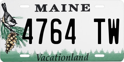 ME license plate 4764TW