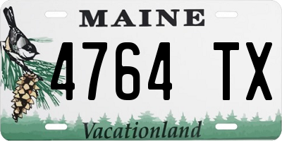 ME license plate 4764TX