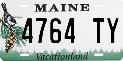 ME license plate 4764TY