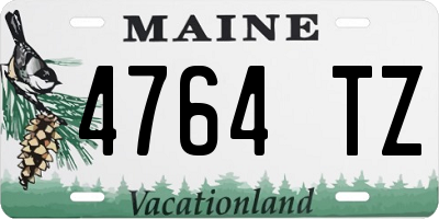 ME license plate 4764TZ