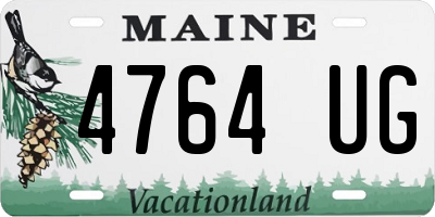 ME license plate 4764UG