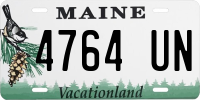 ME license plate 4764UN