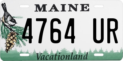 ME license plate 4764UR