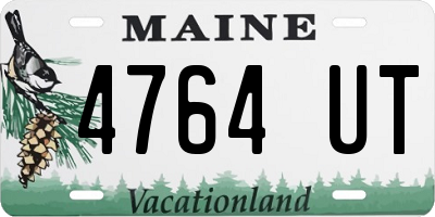 ME license plate 4764UT