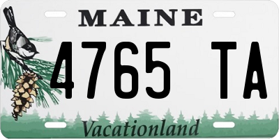 ME license plate 4765TA